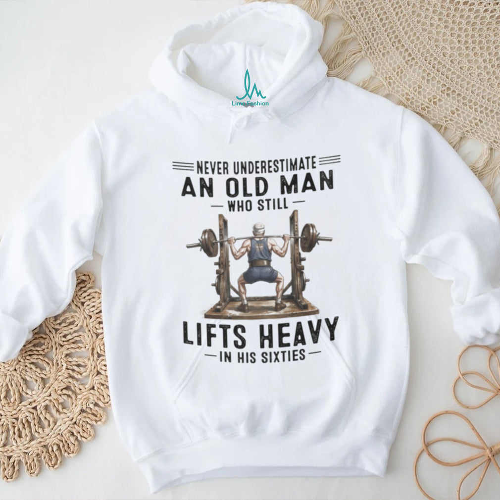 Senior Bodybuilder Heavy Squat Strength Training Shirt