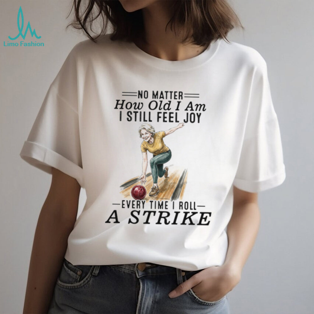 Senior Woman Bowling Strike Vintage Style T Shirt
