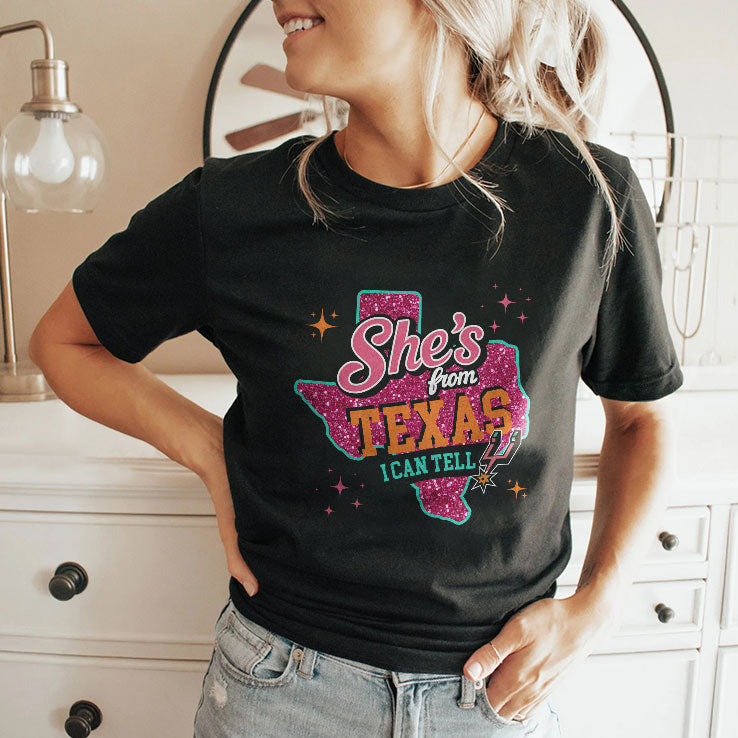 She’s From Texas I Can Tell San Antonio Spurs T Shirt