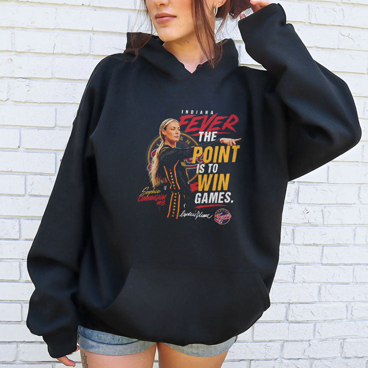 Sophie Cunningham Indiana Fever The Point Is To Win Games T Shirt