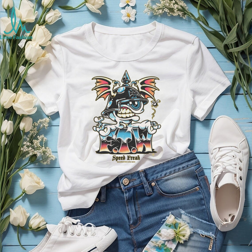 Speed Freak Eyeball Biker Helmet Kustom Kulture T Shirt