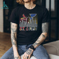 St. Louis Sports Legends Cardinals and Blues Skyline Typography T Shirt