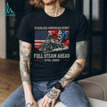 Stainless American Spirit 250 Years Steam Train Patriotic Shirt