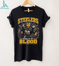 Steelers Football Runs In My Blood Vintage Retro Sports Fan Apparel For Men Women Shirt