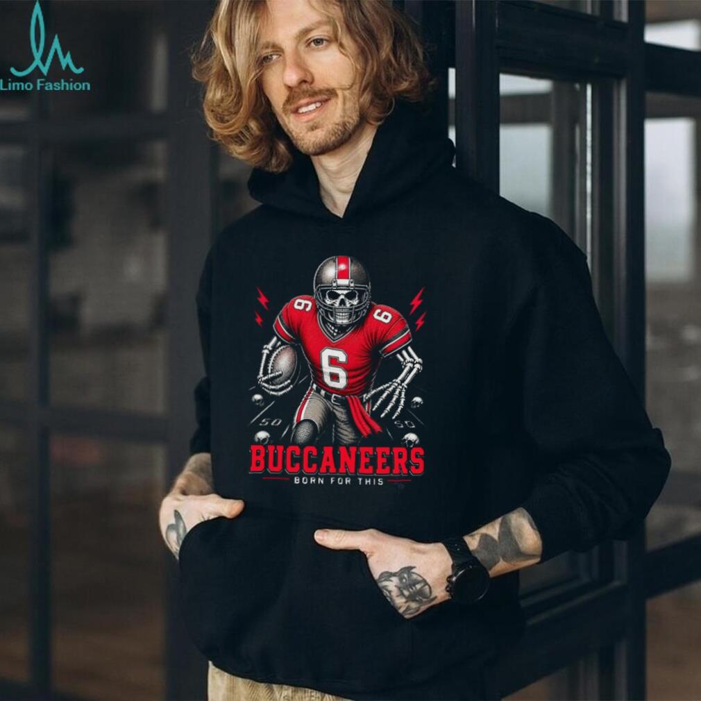 Tampa Bay Buccaneers Skeleton Football Player Born For This Vintage Fan Wear Shirt