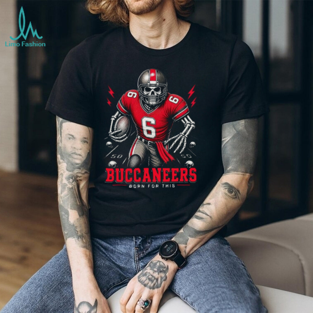 Tampa Bay Buccaneers Skeleton Football Player Born For This Vintage Fan Wear Shirt