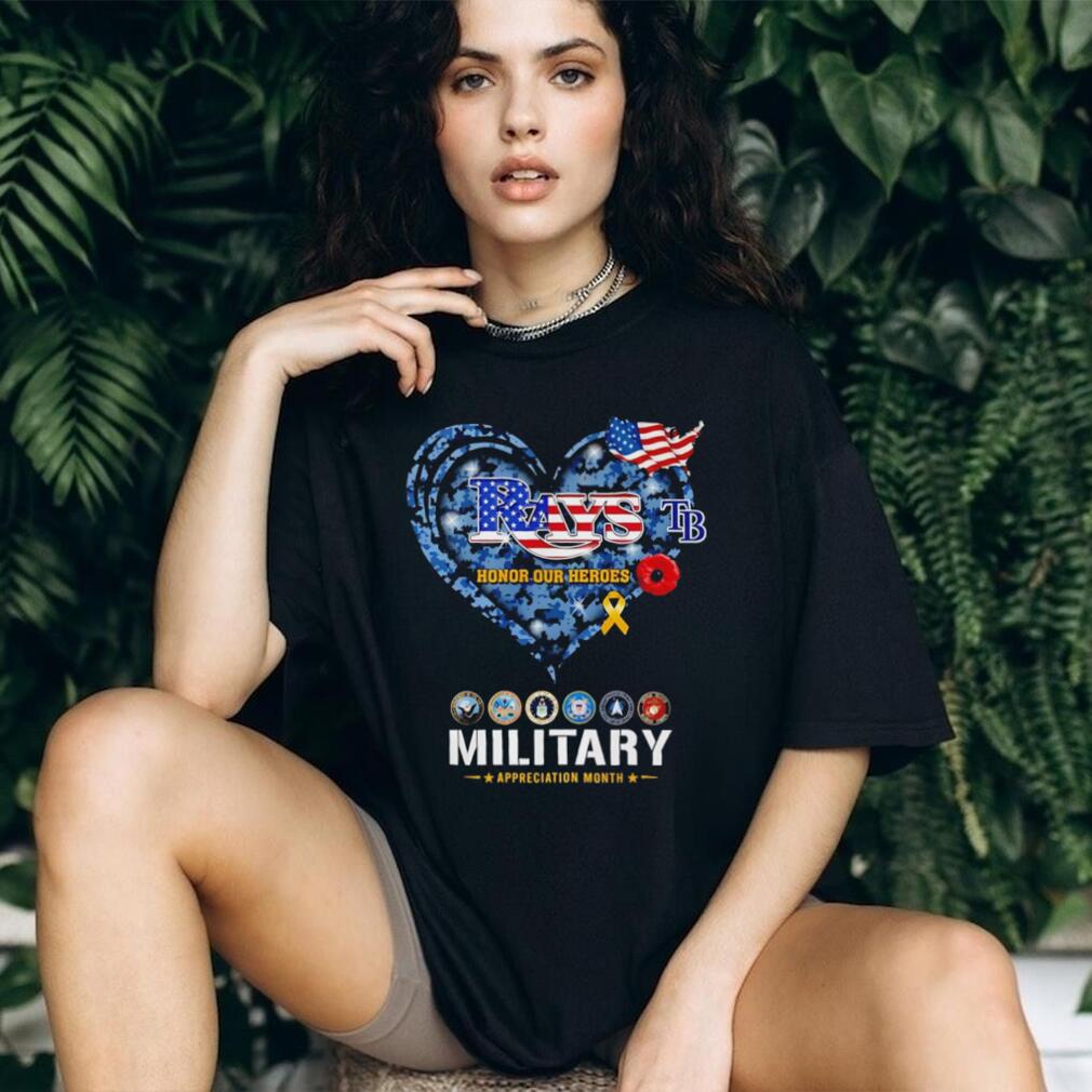 Tampa Bay Rays Military Appreciation Month Stars and Stripes T Shirt