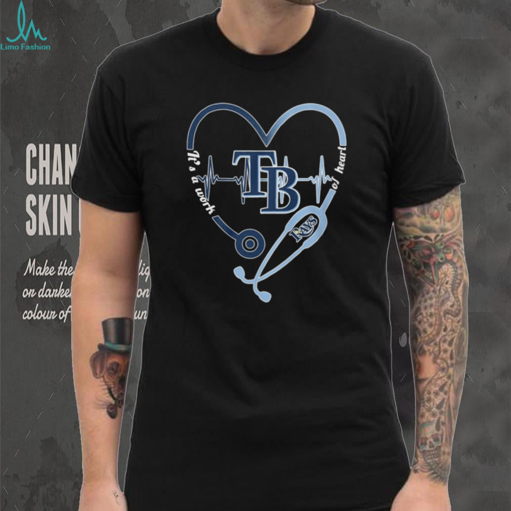 Tampa Bay Rays Nurse Heart Stethoscope T Shirt MLB Baseball Fan Medical T Shirt