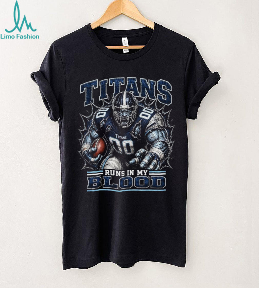 Tennessee Titans Football Team Runs In My Blood Fan Retro Men Women Shirt