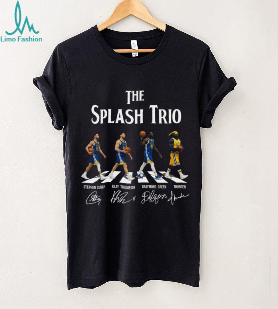 The Splash Trio Golden State Warriors Curry Thompson Green Thunder Retro Fan Shirt
