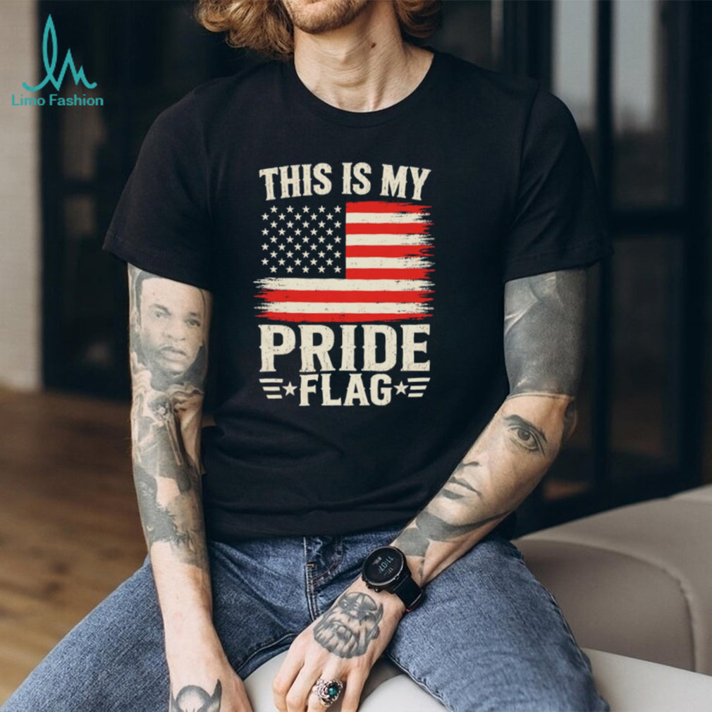 This Is My Pride Flag Patriotic American Flag Vintage Graphic T Shirt