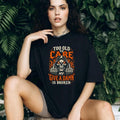 Too old to care my give a damn is broken skull middle finger vintage shirt