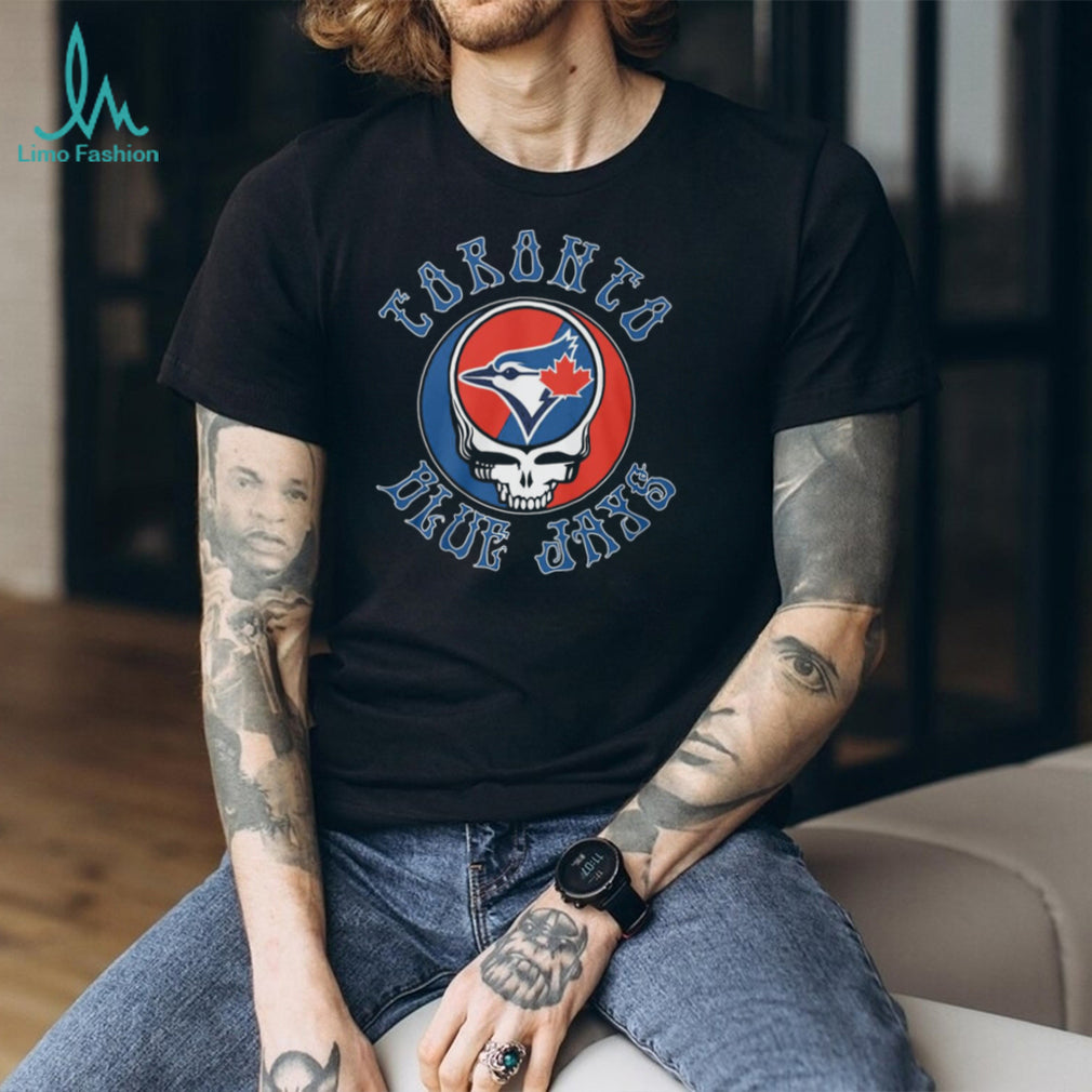 Toronto Blue Jays x Grateful Dead Steal Your Face Baseball Mashup T Shirt