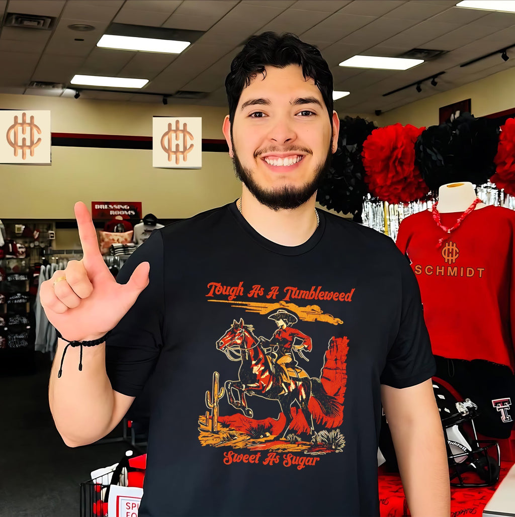 Tough as a Tumbleweed sweet as sugar cowboy graphic shirt
