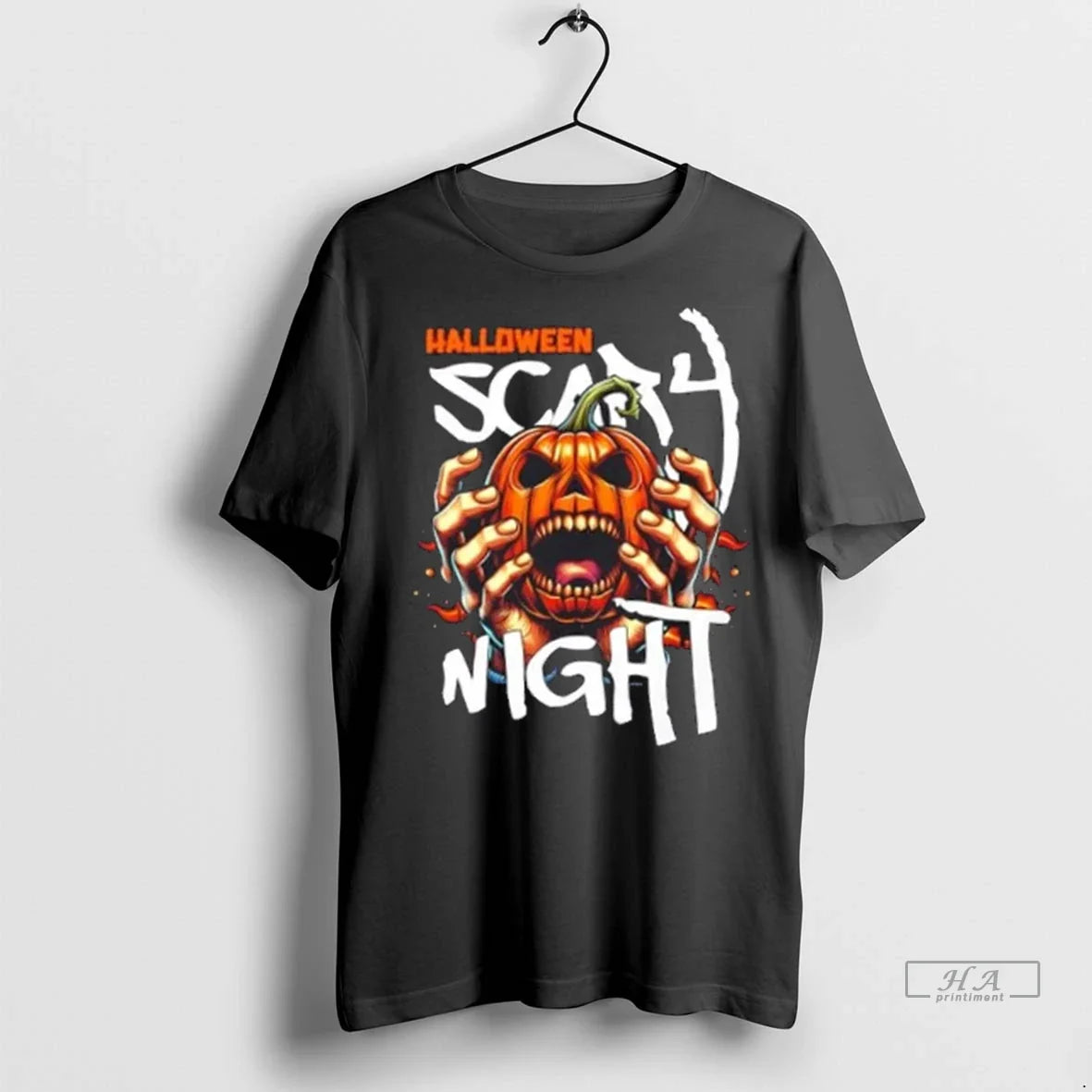 Trendy Halloween Scary Night Pumpkin Horror Shirt Sweater