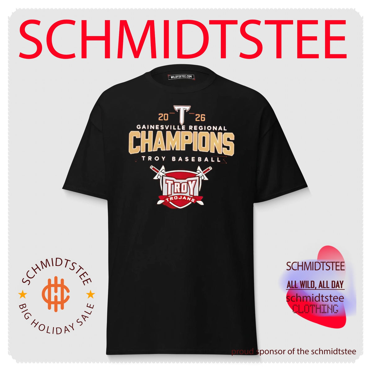 Troy Baseball Gainesville Regional Champions 2026 shirt