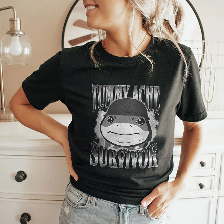 Tummy Ache Survivor Jeff the Land Shark Helmet Meme T Shirt
