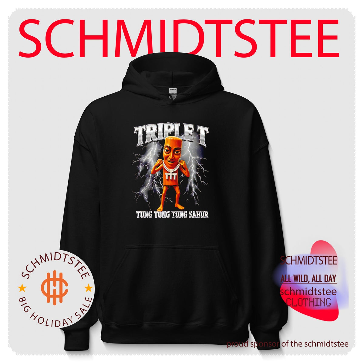 Tung Tung Tung Sahur Brainrot Meme Triple Shirt
