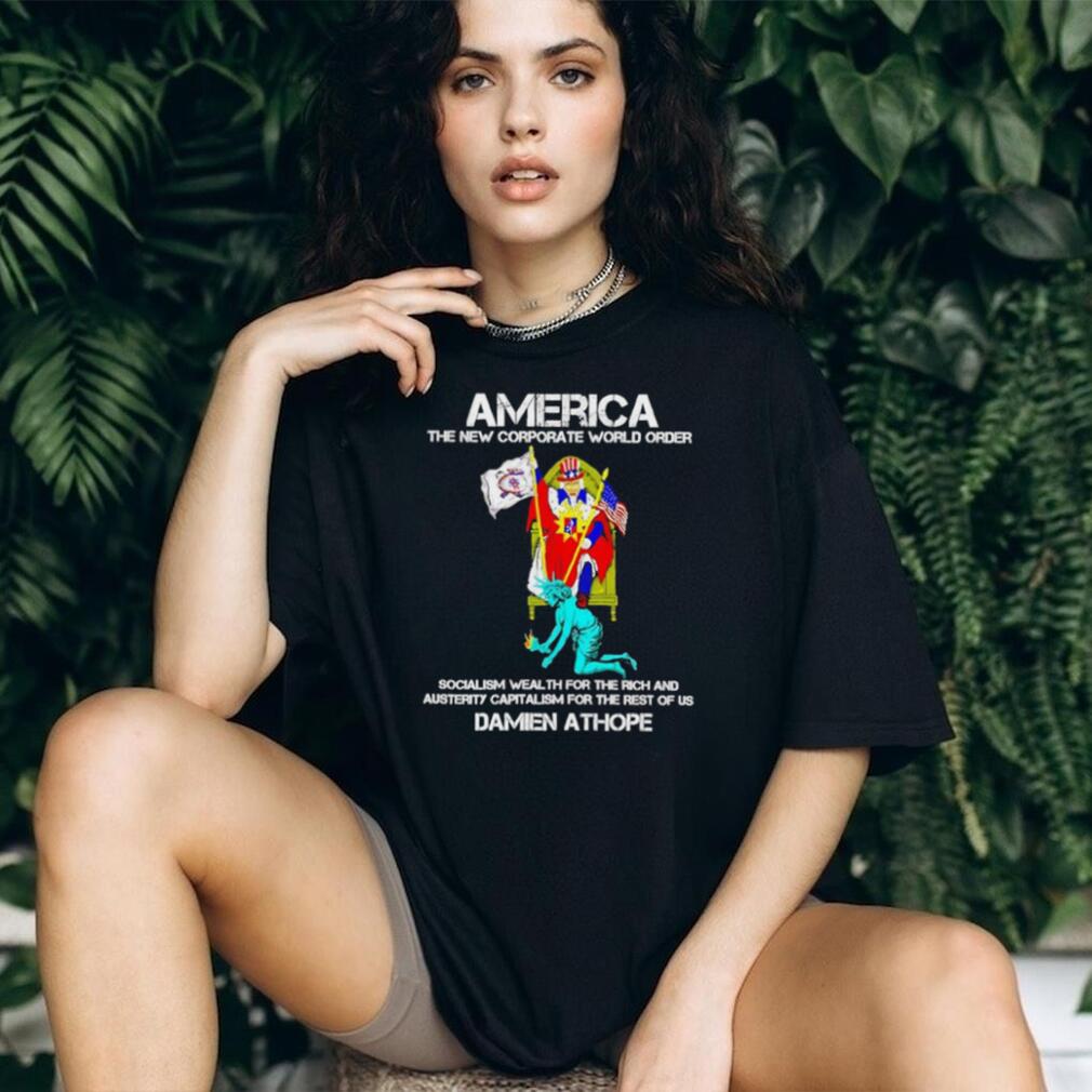 Uncle Sam New Corporate World Order Distressed Political shirt