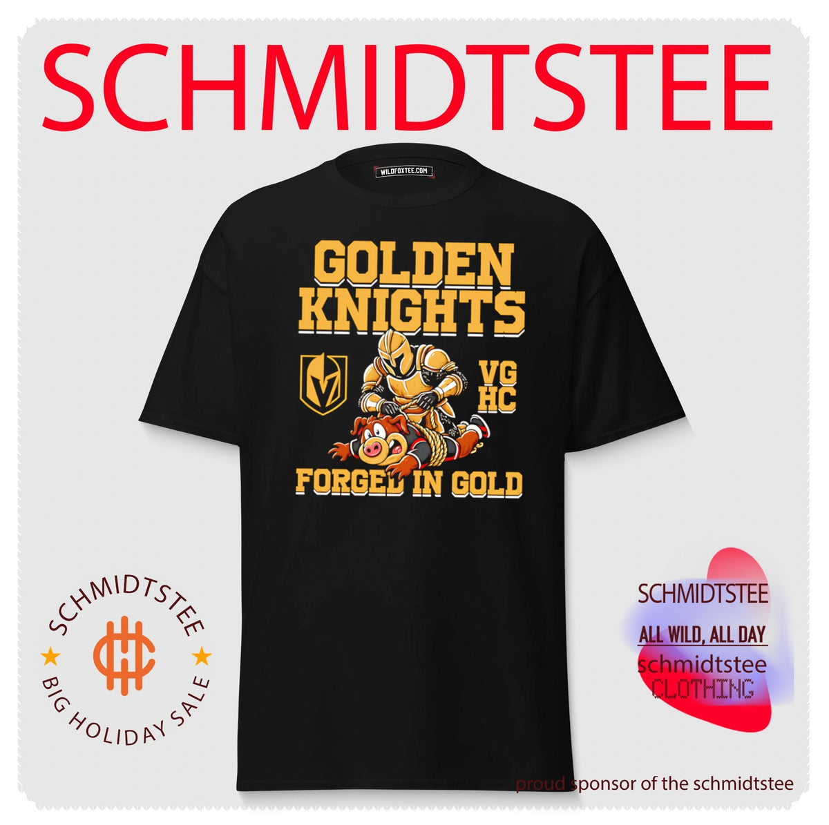 Vegas Golden Knights Forged In Gold Hockey mascot shirt