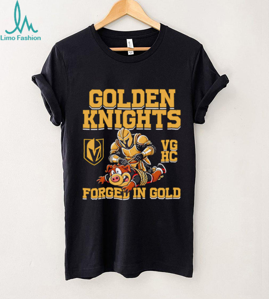 Vegas Golden Knights Forged In Gold Hockey mascot shirt
