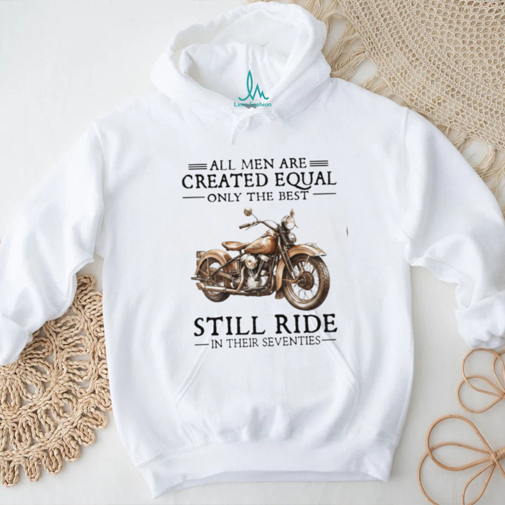 Vintage Motorcycle Rider All Men Created Equal Seventies Shirt