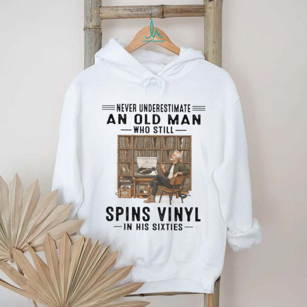 Vinyl Record Collector Audio Turntable Vintage Style Sixties Men Music Shirt