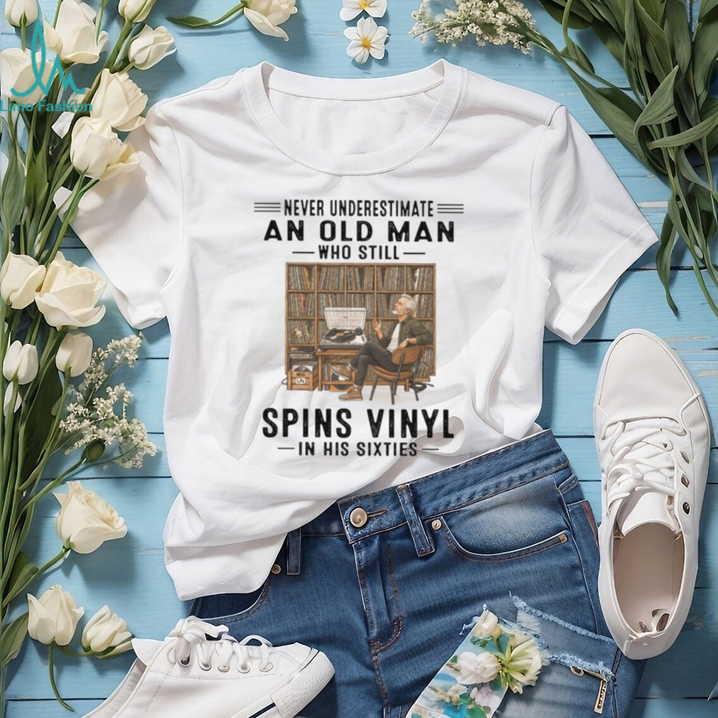 Vinyl Record Collector Audio Turntable Vintage Style Sixties Men Music Shirt