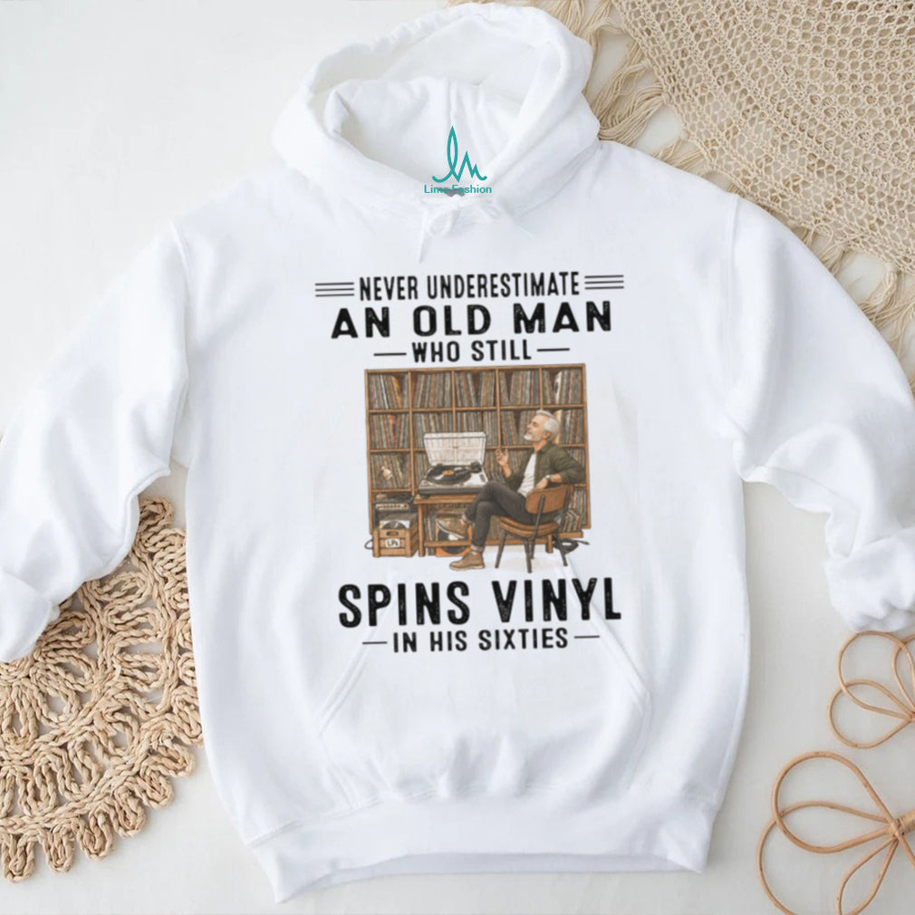 Vinyl Record Collector Audio Turntable Vintage Style Sixties Men Music Shirt