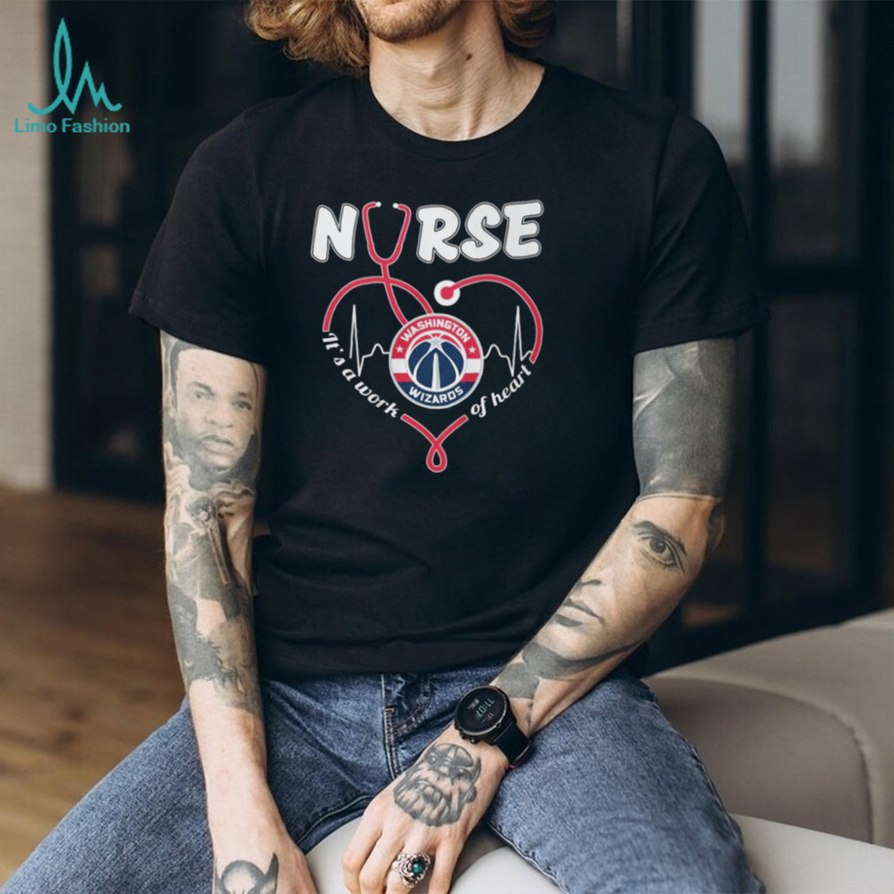 Washington Wizards Nurse Heartbeat It’s A Work Of Heart Medical Professional T shirt