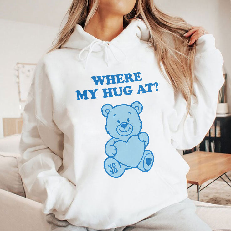 Where My Hug At Cute Teddy Bear T Shirt