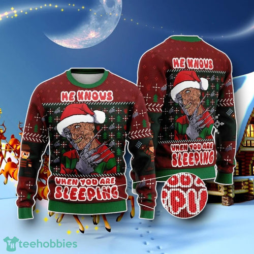 A Nightmare On Elm Street Ugly Christmas Freddy Krueger Ugly Sweater Special Gift
