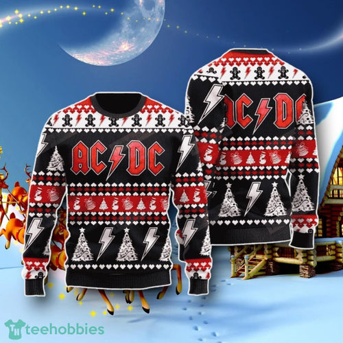 AC DC Ugly Christmas 3D Sweater Saleoff Special Gift