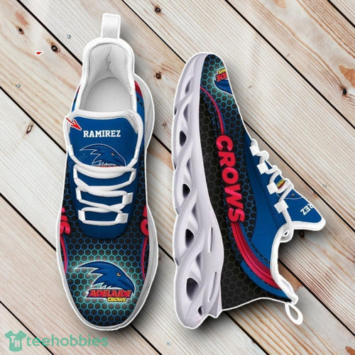 Adelaide Crows AFL Custom Name Blue Color Max Soul Shoes Impressive Gift