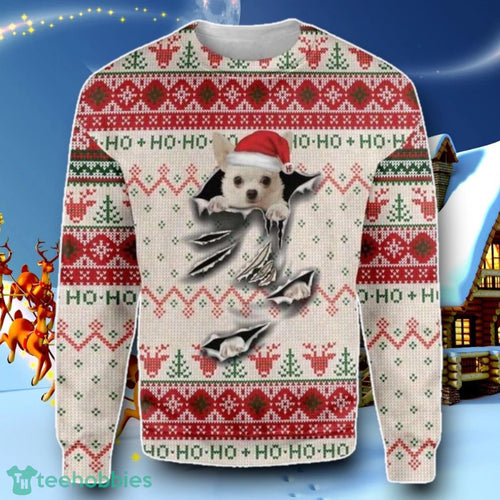 Adorable Chihuahua Dog Scratch Christmas Ugly Sweater Special Gift