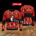 AFC Bournemouth Custom Name Merry Xmas Sweater For Soccer Sport Team’s Fans Sweater