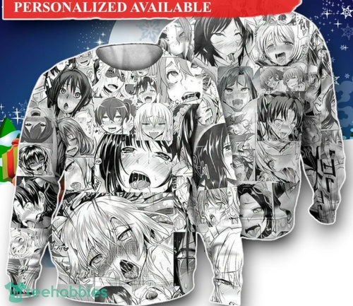 Ahegao Match Sweatshirt Ugly Christmas Sweater Unique Gift