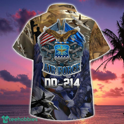 Air Force Dd214 Veteran Tropical Hawaiian Shirt Botton Beach Shirt