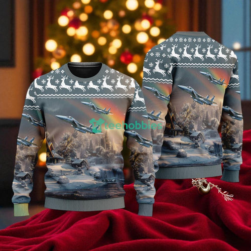 Air Superiority Fighter American Airlines Christmas House Under The Rainbow Ugly Sweater For You