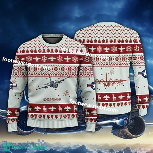 Aircraft AC-130 Gunship AC130 US Air Force Xmas Sweater Gift Christmas