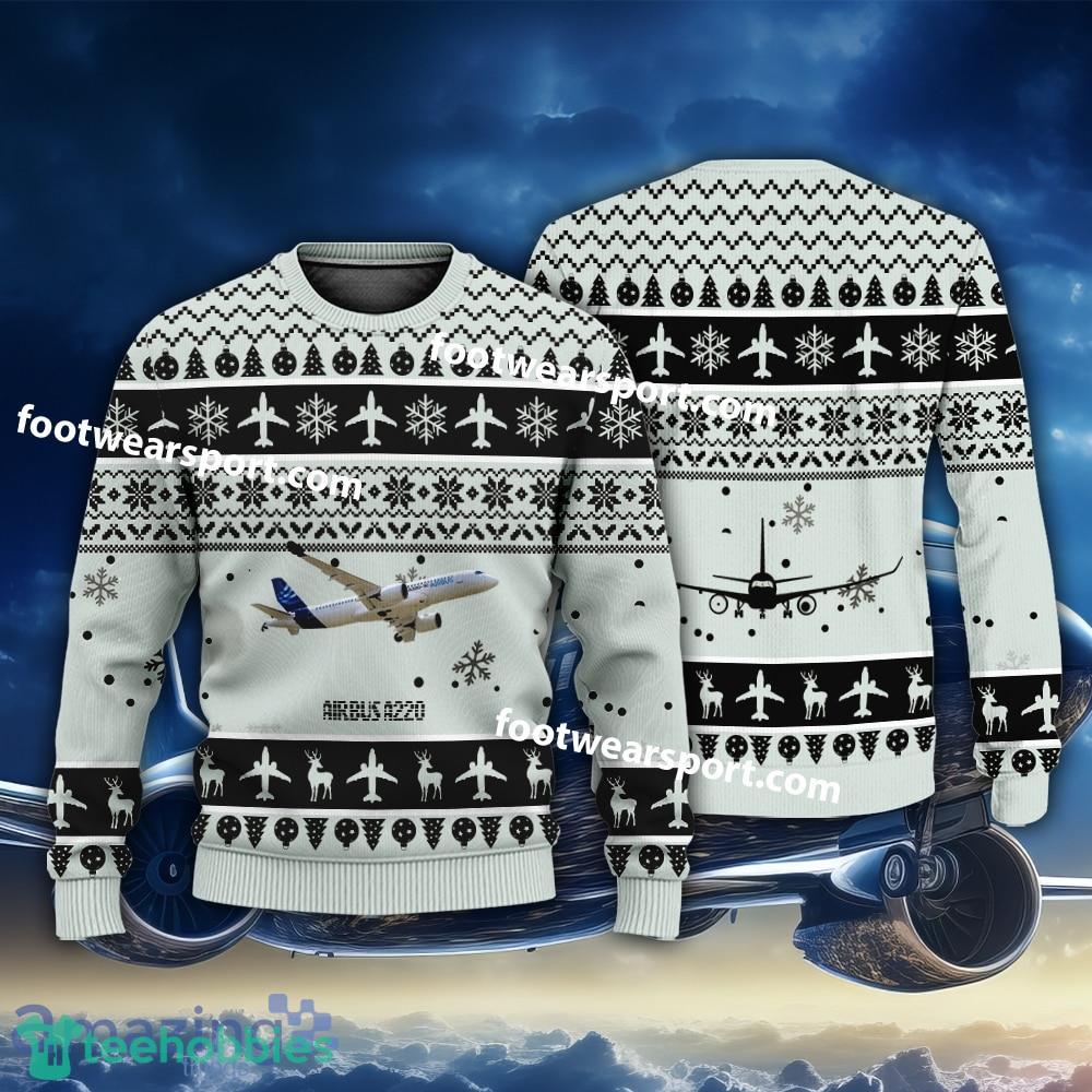 Aircraft Airbus A220 Xmas Sweater AOP Gift Holidays