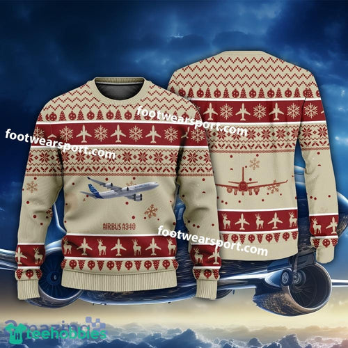 Aircraft Airbus A340 Christmas Sweater Gift Veteran