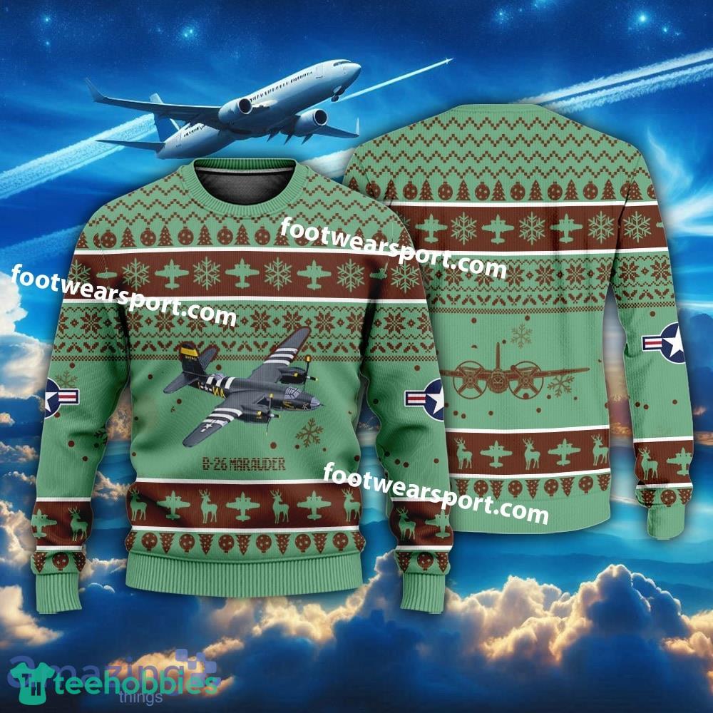 Aircraft B-26 Marauder B26 US Army Xmas Sweater Gift Veteran