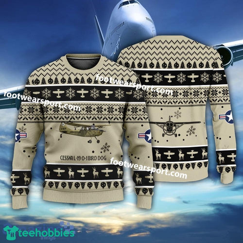 Aircraft Cessna L-19 O-1 Bird Dog L19 O1 US Army Christmas Sweater Gift Christmas