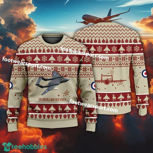 Aircraft De Havilland Sea Vixen Christmas Sweater AOP Gift Holidays