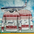 Aircraft Design Boeing 377 StratoCruiser Ugly Christmas 3D Sweater Gift Veteran