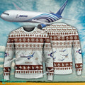Aircraft Design Boeing 767 Ugly Christmas 3D Sweater Gift Veteran