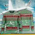 Aircraft Design Boeing C-135 C135 Ugly Christmas US Air Force 3D Sweater Gift Veteran