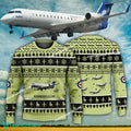 Aircraft Design Bombardier CRJ200 Ugly Christmas 3D Sweater Gift Veteran