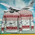 Aircraft Design Cessna 182 Skylane Ugly Christmas 3D Sweater Gift Veteran